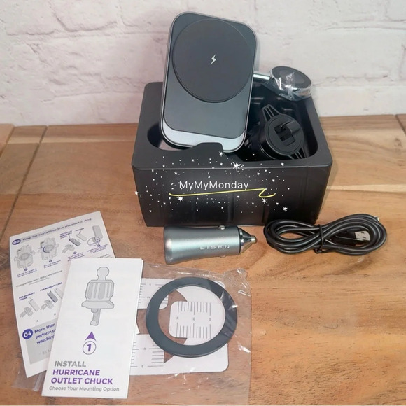 2 in 1 for 18W MagSafe Car Mount Charger - Picture 3 of 10